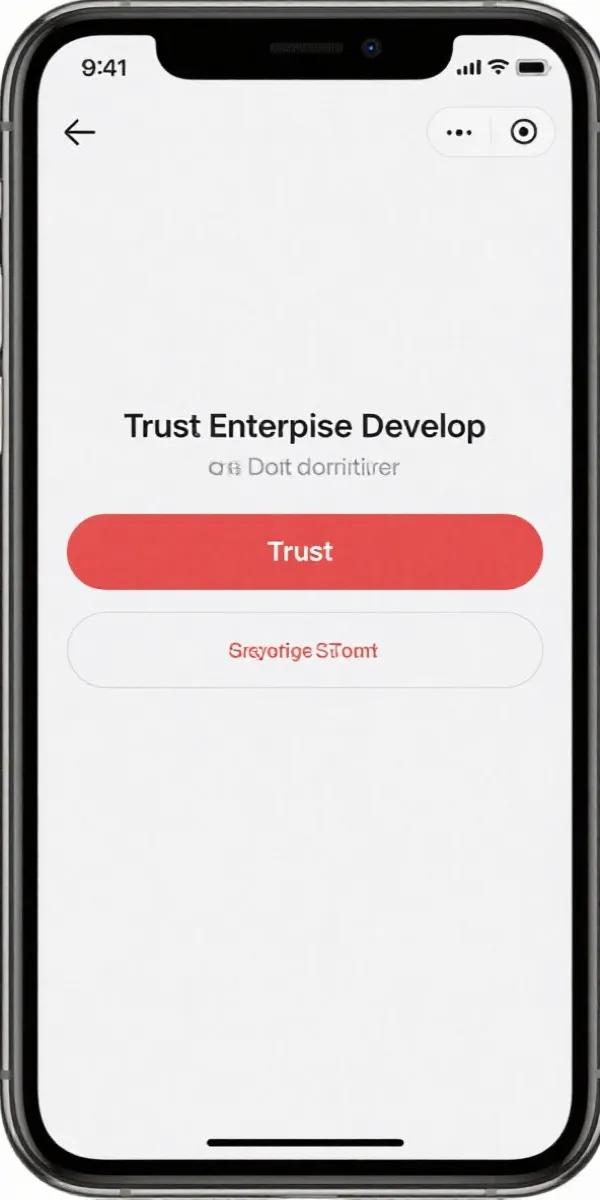 iOS 信任开发者界面